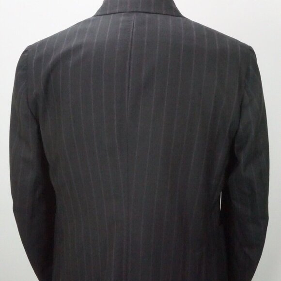 Isaia Charcoal Gray Purple Pinstriped Wool 2 Pc Suit Jacket Pants 42R BRAND NEW - Picture 6 of 11